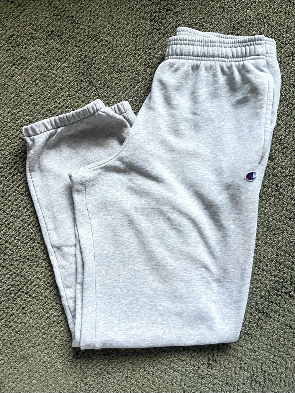 Champion Men’s Heathered Gray Fleece Jogger Sweatpants- L